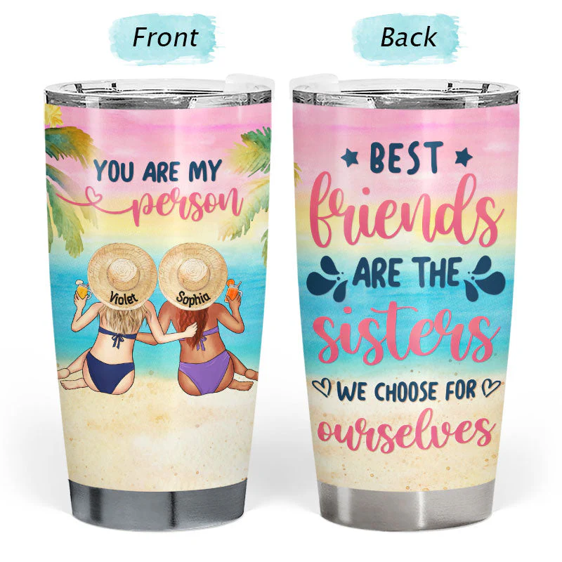Sisters We Choose For Ourselves Besties Gift - Personalized Custom Tumbler - Image 3