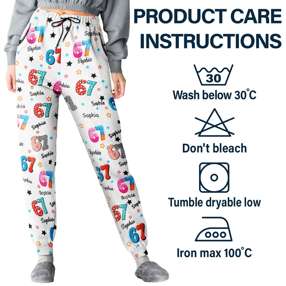 Six Seven Funny Slang - Personalized Pajama Pants - Image 5