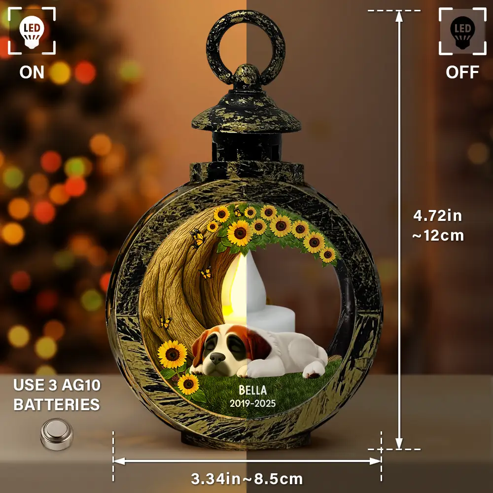 Sleep Peacefully Under the Memory Tree - Personalized Candlelight Lantern Ornament - Image 3