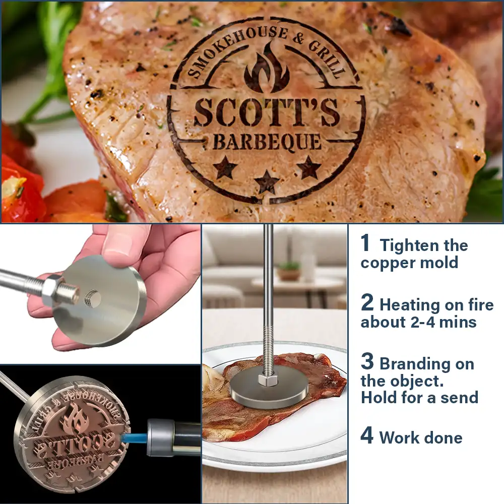 Smoke House And Grill - Personalized Grilling Branding Stamp - Image 4