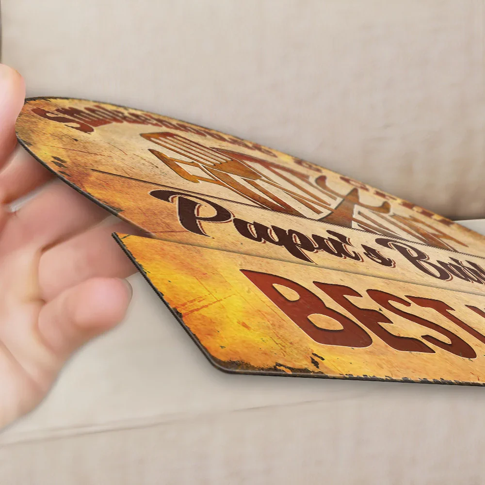 Smokehouse & Grill Dad's Barbeque - Personalized Custom Shaped Metal Sign - Image 3