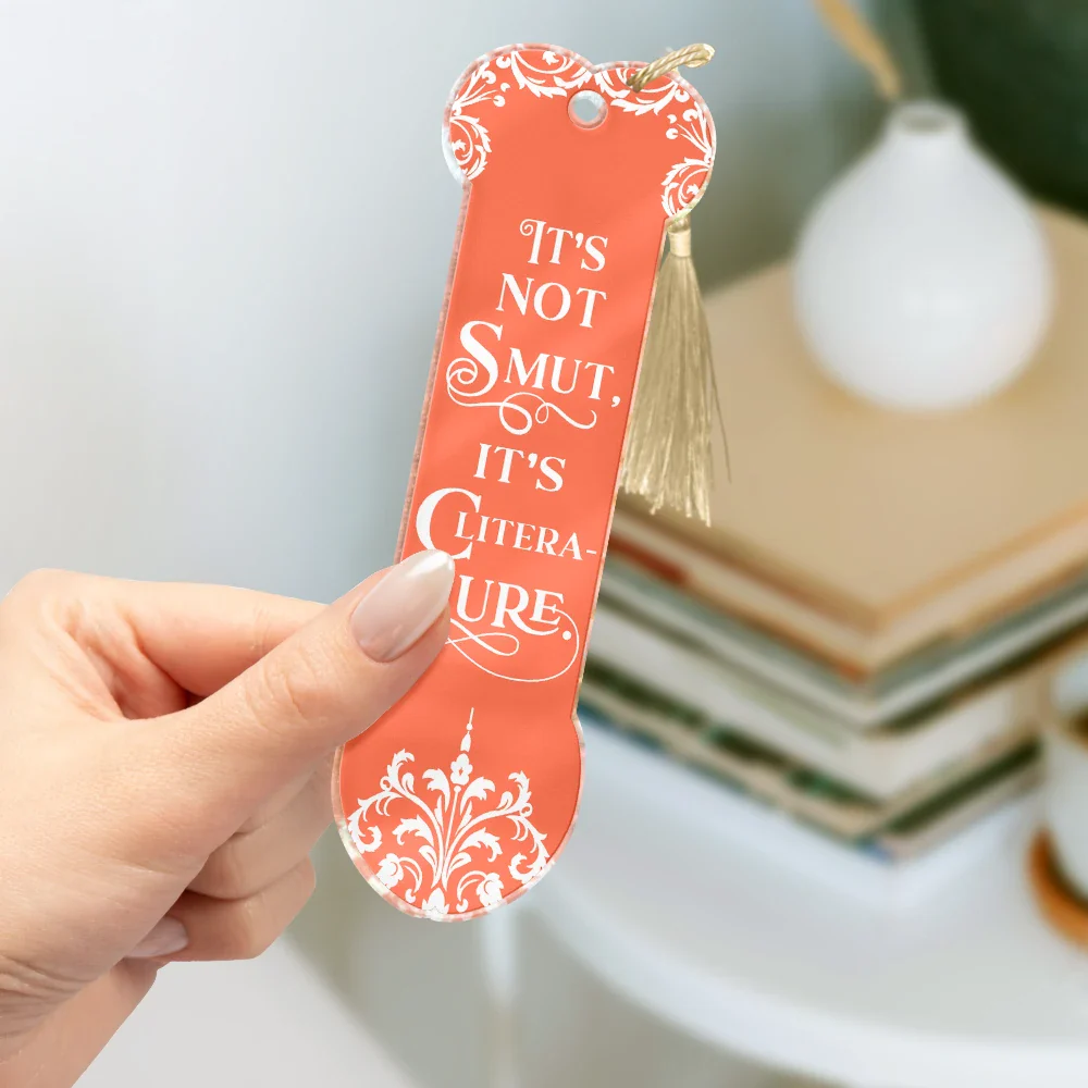 Smut Reading Lovers Funny Bookish Keepsake - Personalized Acrylic Bookmark - Image 3