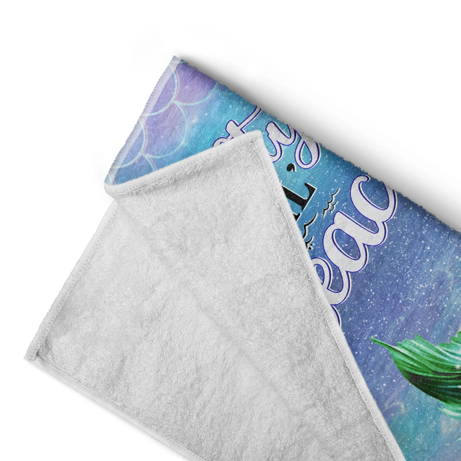 Some Girls Are Just Born With The Ocean In Their Souls - Birthday Gift For BFF, Besties, Beach, Mermaid Lovers - Personalized Custom Beach Towel - Image 4