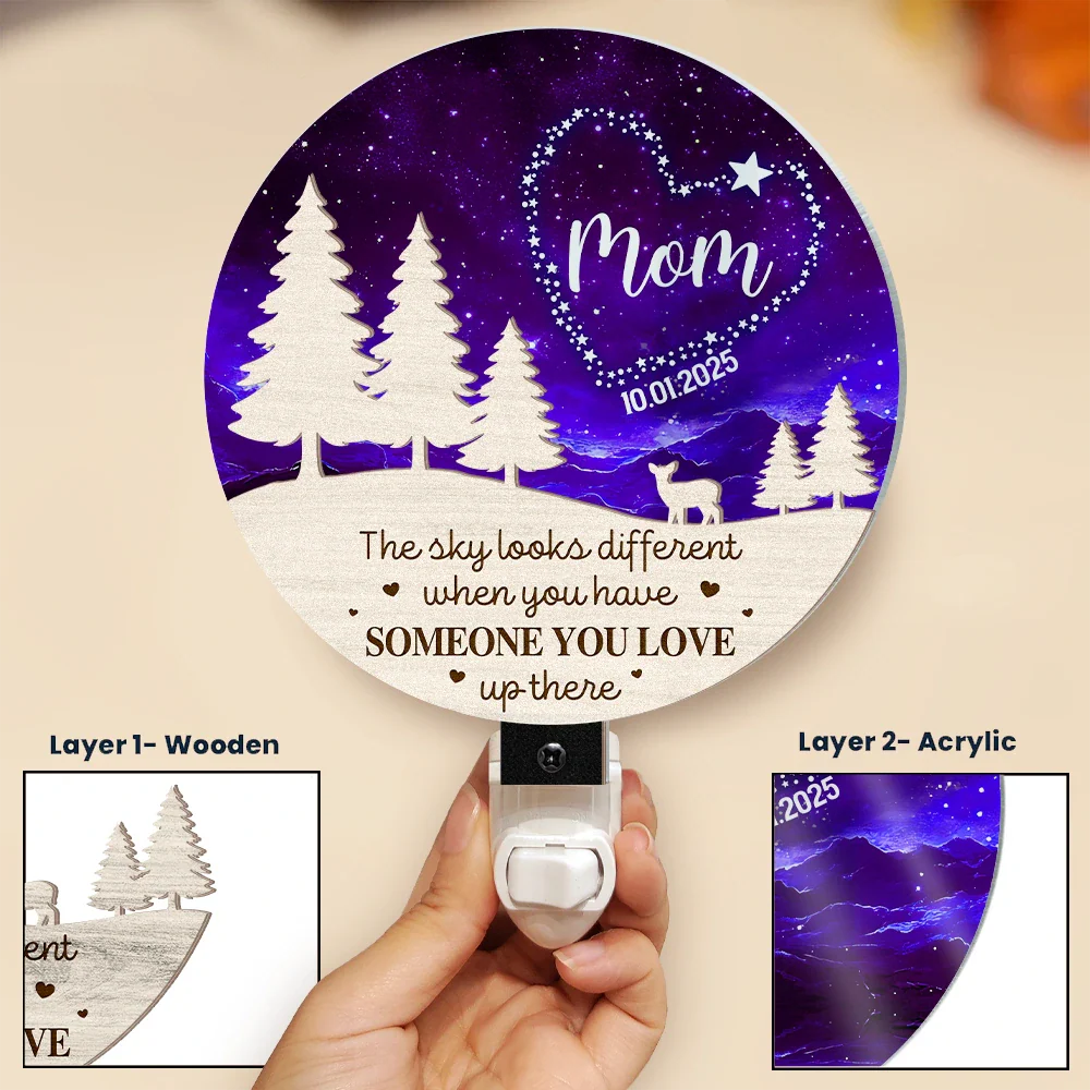 Someone You Love Up There - Personalized Plug-in Night Light - Image 3