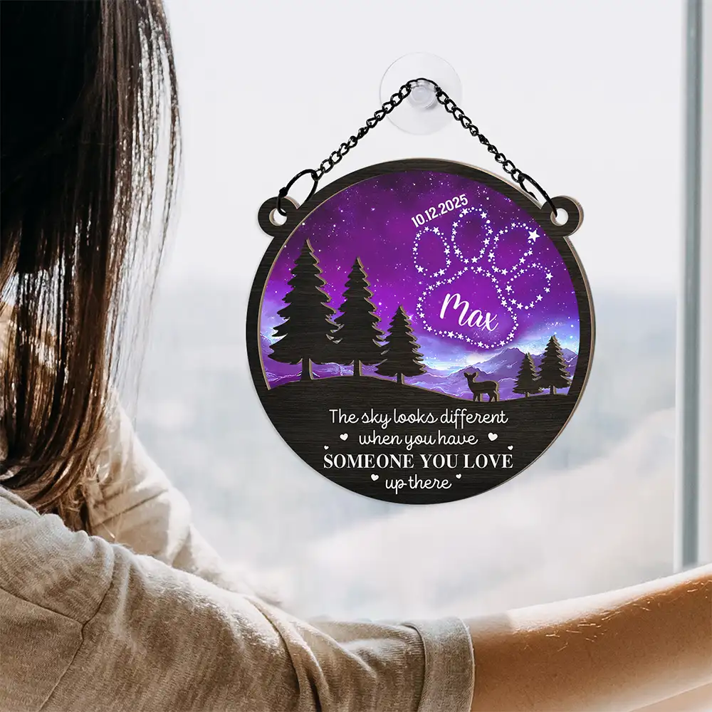 Someone You Love Up There - Personalized Window Hanging Suncatcher Ornament - Image 4