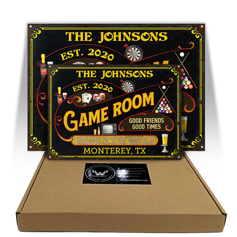 Something Here Offends You - Game Room, Billiards, Poker, Darts, Mancave - Personalized Custom Classic Metal Signs - Image 4