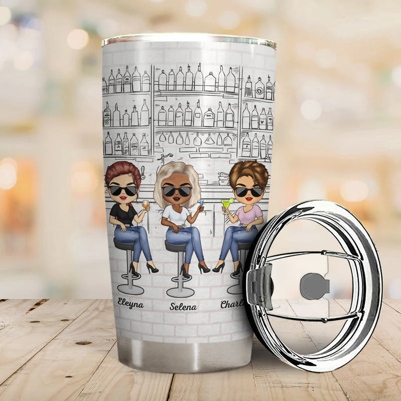 Sometimes Talking To Your Sister Is All The Therapy You Need Sibling - Funny Sister Gifts - Personalized Custom Tumbler - Image 2