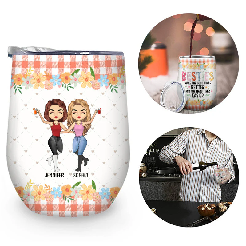 Sometimes You Forget You're Awesome So This Is Your Reminder - Gift For Bestie - Personalized Custom Wine Tumbler - Image 2