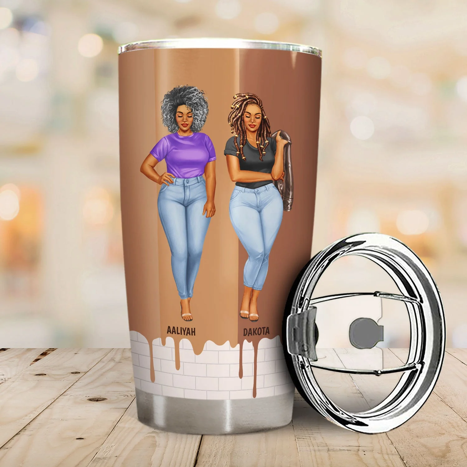Soul Sistas - Gift For Sisters And Best Friends - Personalized Tumbler - Image 2
