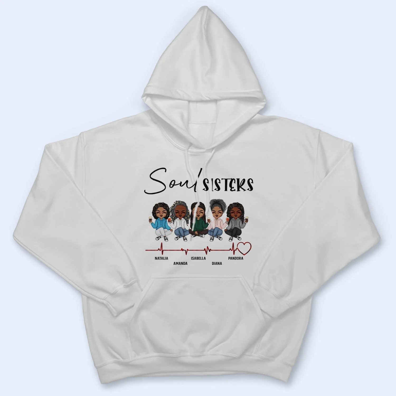 Soul Sisters - Gift For Besties - Personalized Custom T Shirt - Image 4