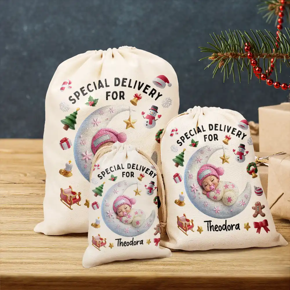 Special Delivery For Baby First Christmas - Personalized Favor Bag - Image 3