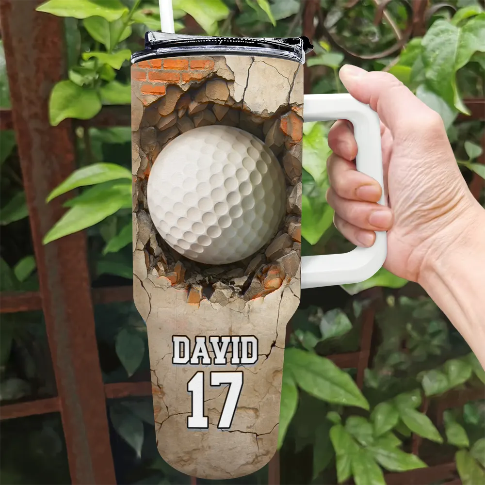 Sport Gifts - Personalized 40oz Tumbler With Straw - Image 2