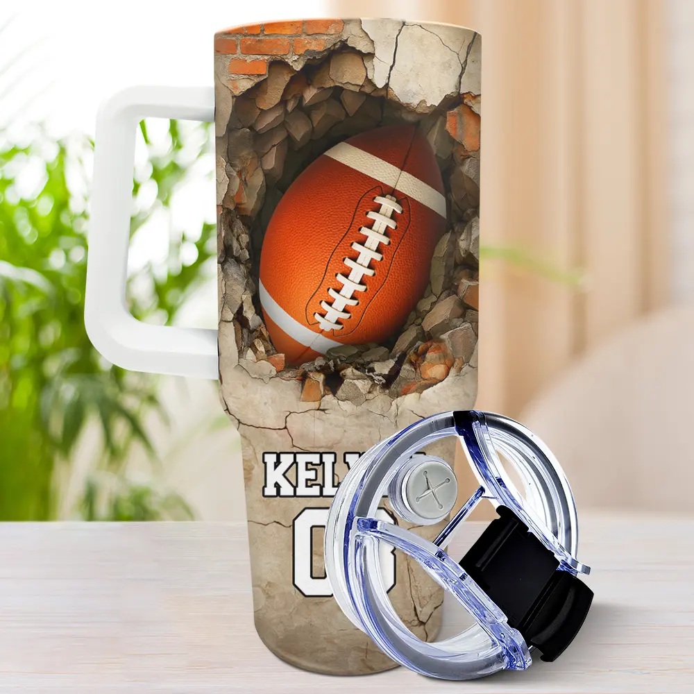 Sport Gifts - Personalized 40oz Tumbler With Straw - Image 3