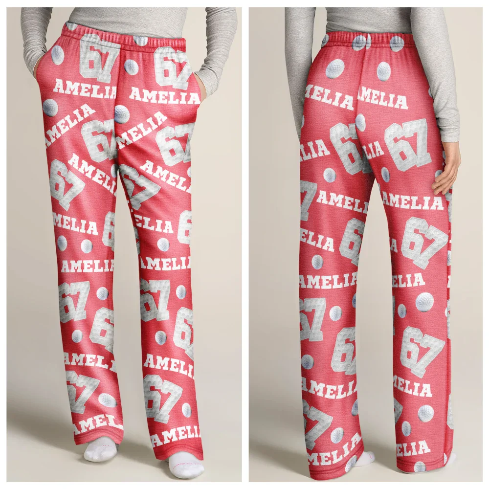 Sport Slang 67 Six Seven - Personalized Pajama Pants - Image 3