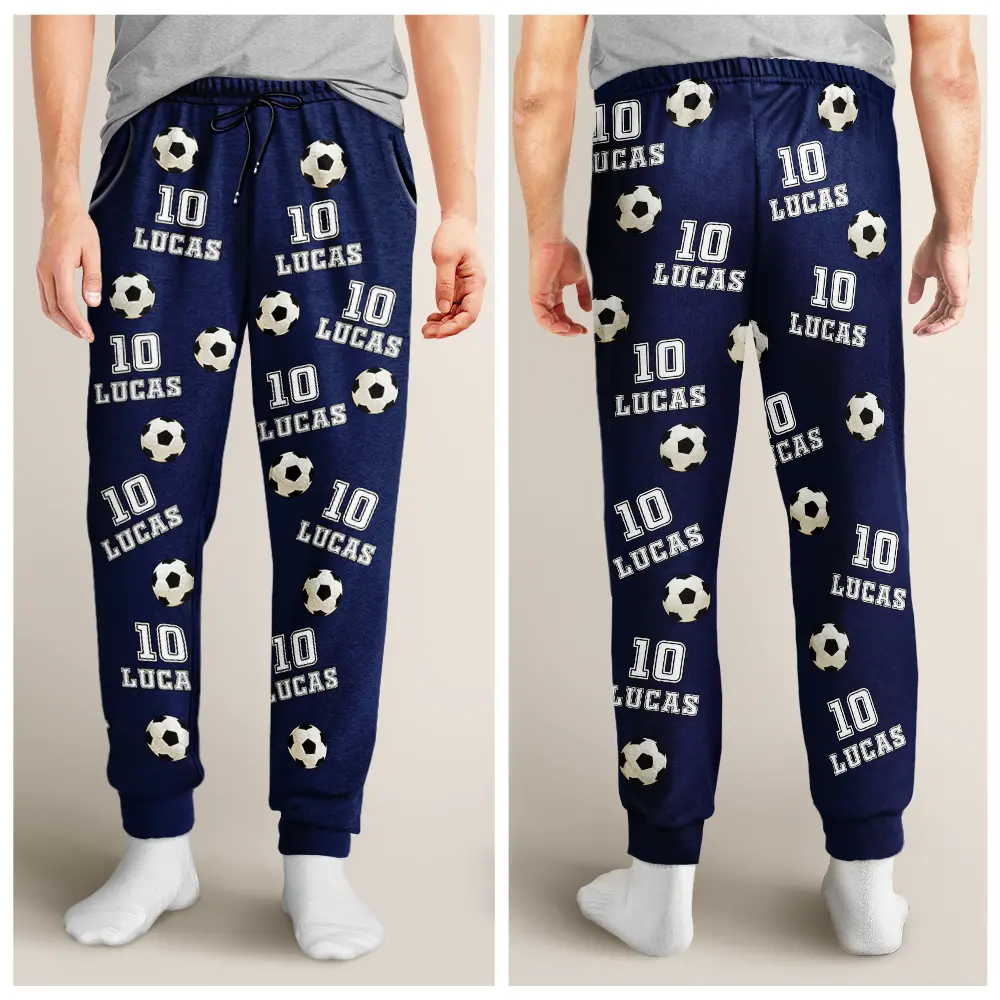 Sports Pattern Baseball Volleyball Basketball - Personalized Sweatpants - Image 4