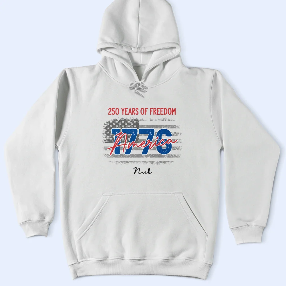 Stars And Stripes 250 Years Of Freedom - Personalized T Shirt - Image 6