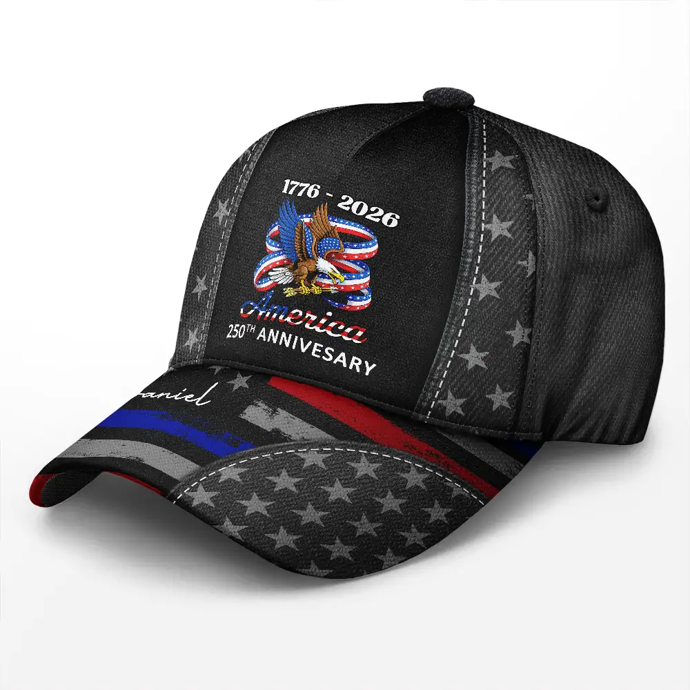 Stars And Stripes America 250th Anniversary - Personalized Classic Cap - Image 2
