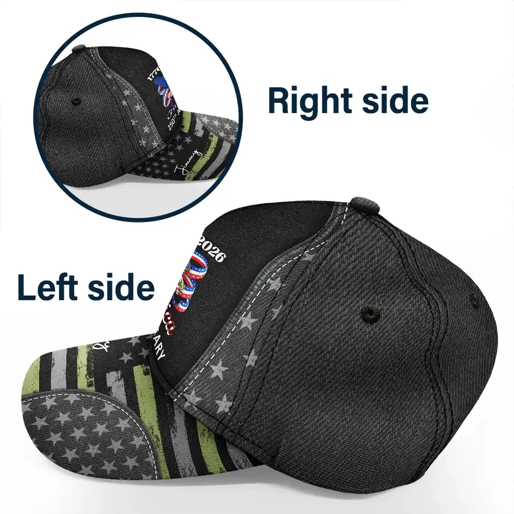 Stars And Stripes America 250th Anniversary - Personalized Classic Cap - Image 3