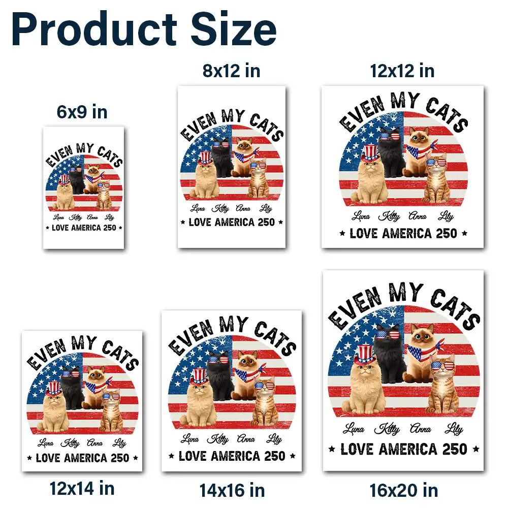 Stars And Stripes Even My Dog Loves America 250 - Personalized Decor Decal - Image 6