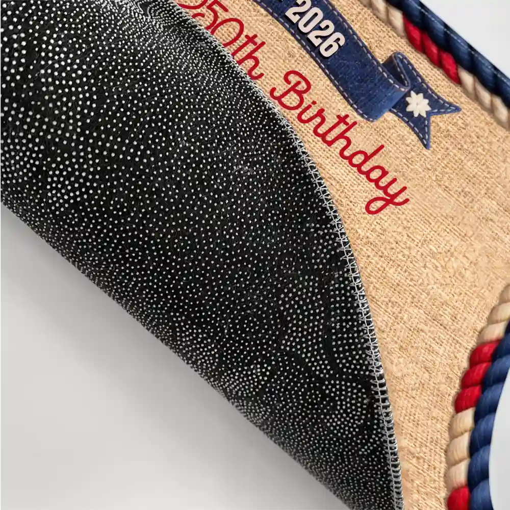Stars And Stripes Happy USA 250Th Birthday Embroidery Effect - Personalized Doormat - Image 3