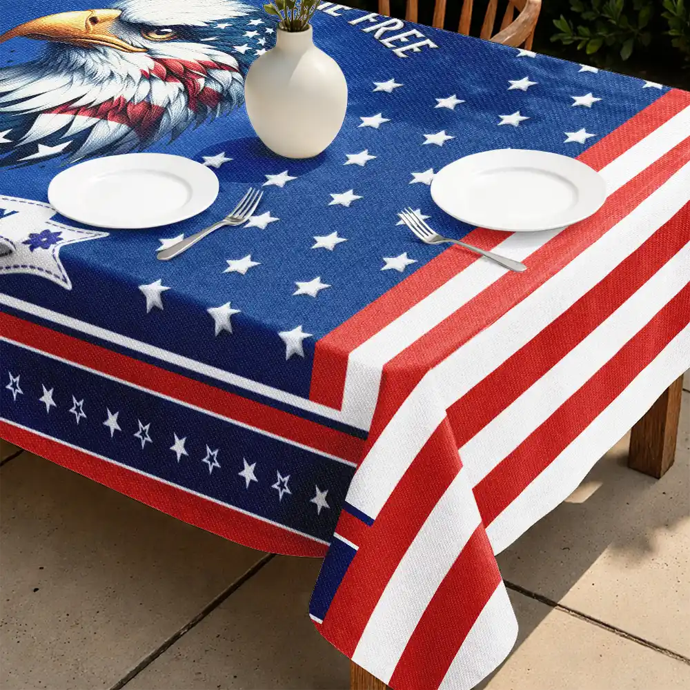 Stars Pattern 250 Years Of Freedom - Personalized Tablecloth - Image 2