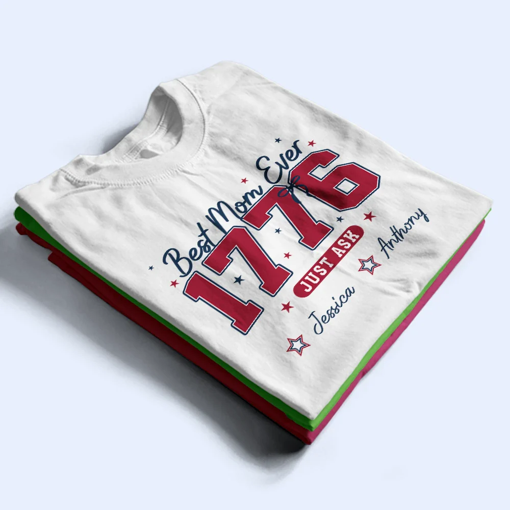 Stars & Stripes #1 Mom - Personalized T Shirt - Image 2