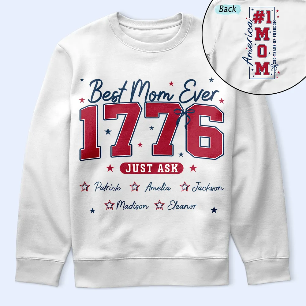 Stars & Stripes #1 Mom - Personalized T Shirt - Image 5