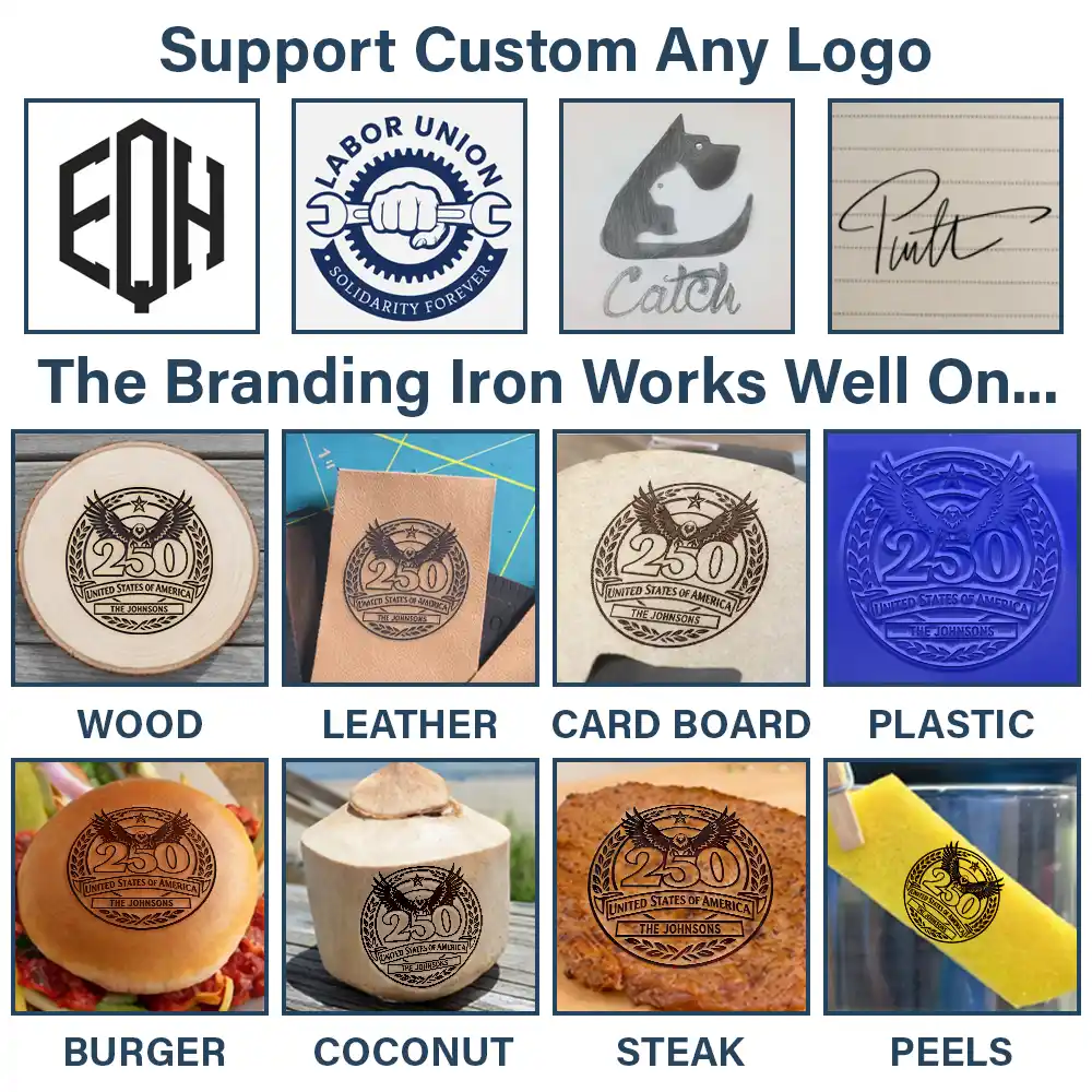 Stars & Stripes Eagle USA 250 - Personalized Grilling Branding Stamp - Image 7