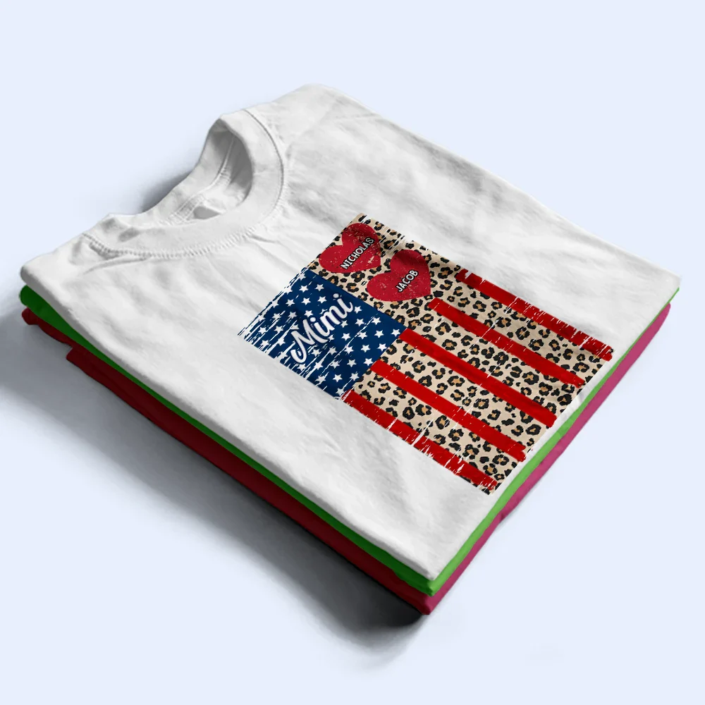 Stars & Stripes Grandma Mimi - Personalized T Shirt - Image 2