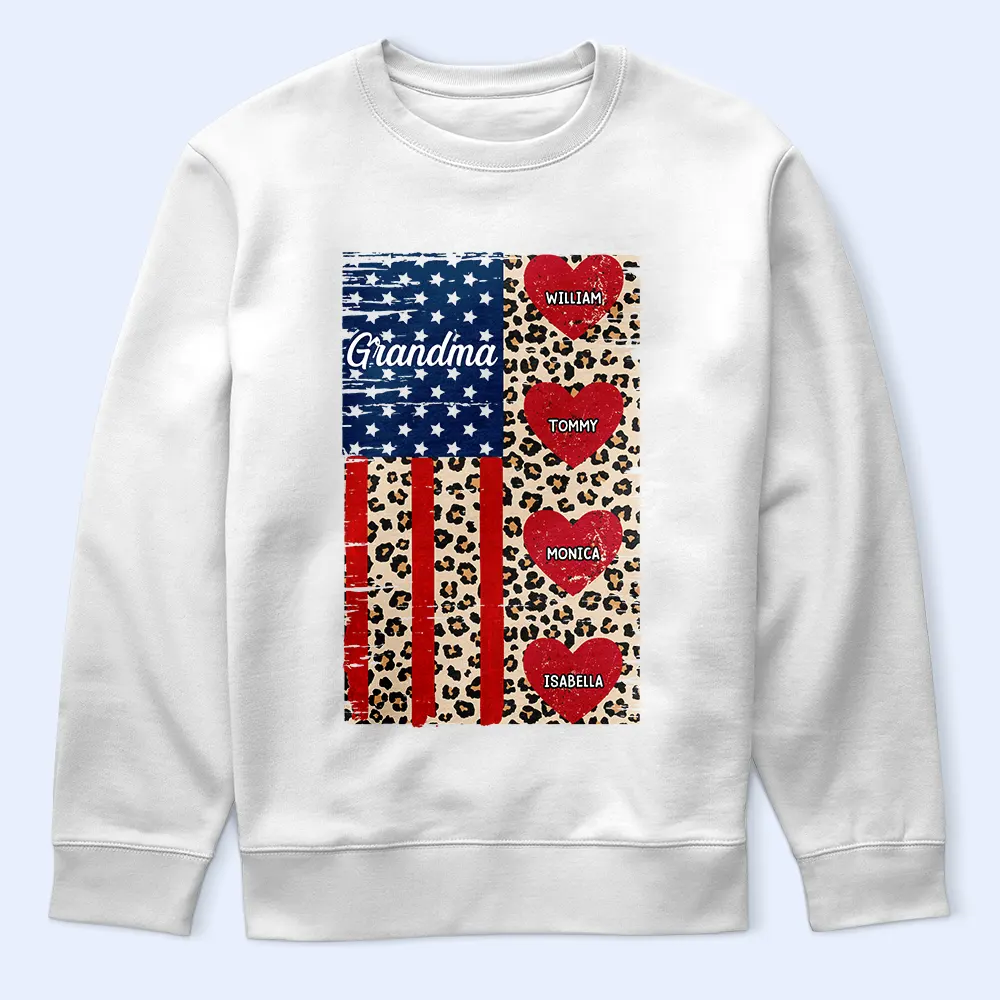 Stars & Stripes Grandma Mimi - Personalized T Shirt - Image 5