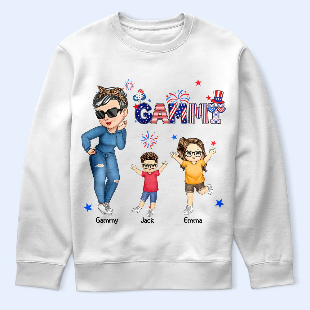 Stars & Stripes Nana Gigi - Personalized T Shirt - Image 5