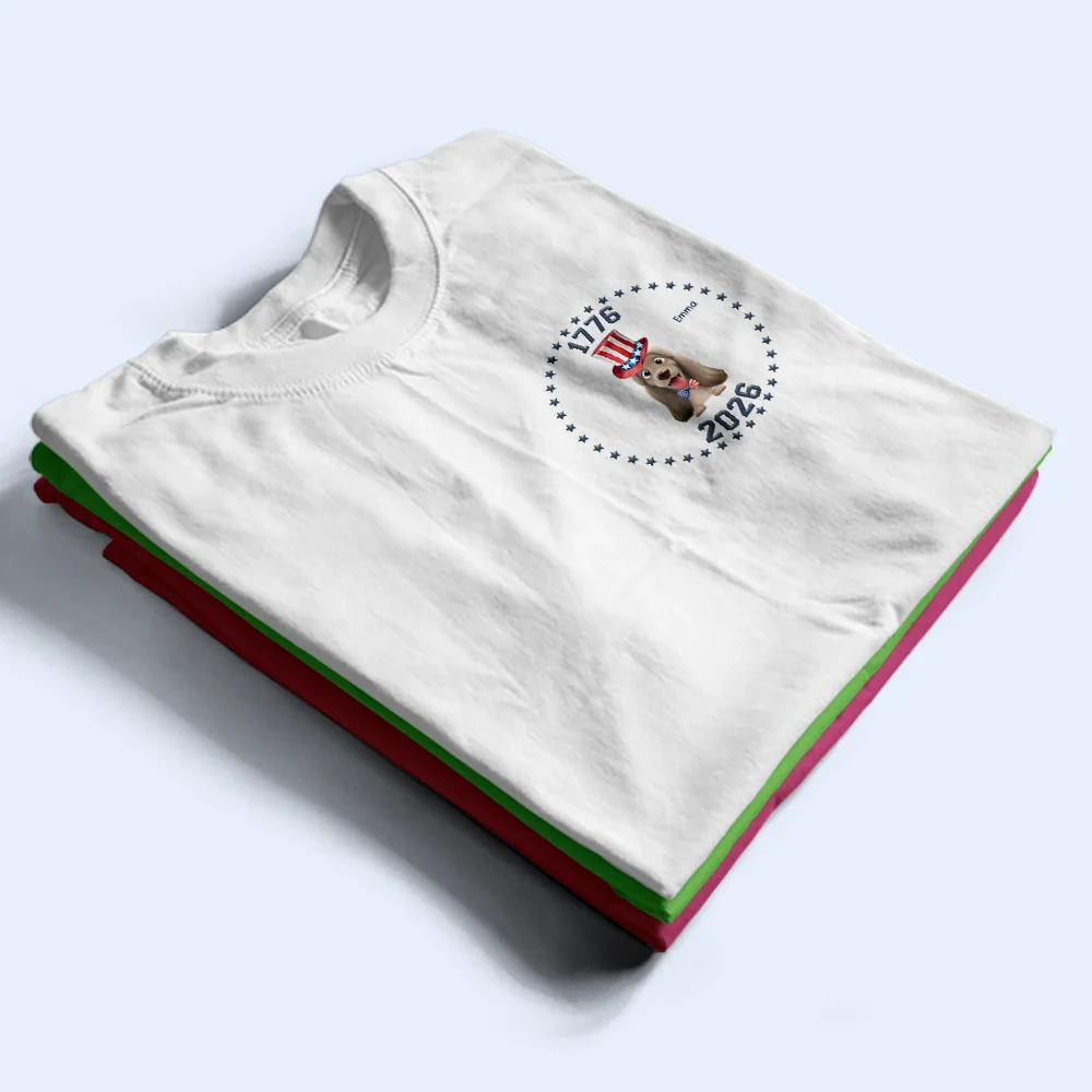 Stars & Stripes Pet Lovers - Personalized T Shirt - Image 2