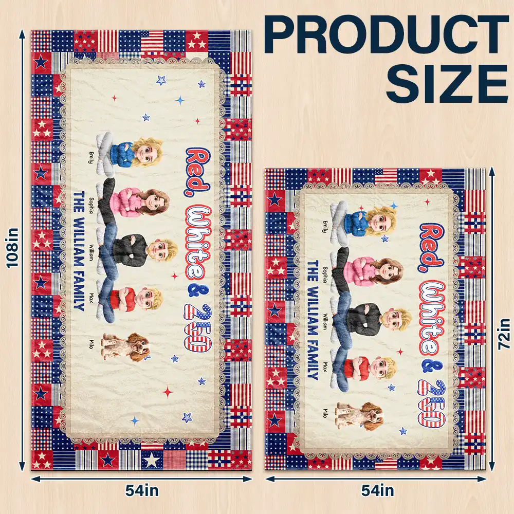 Stars & Stripes Red White And 250 - Personalized Tablecloth - Image 3