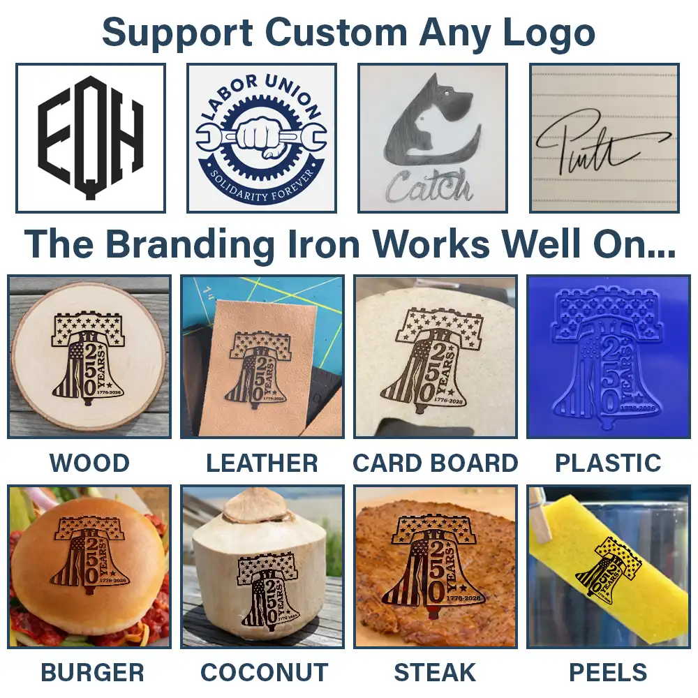 Stars & Stripes USA 250 Years of Freedom - Personalized Grilling Branding Stamp - Image 7