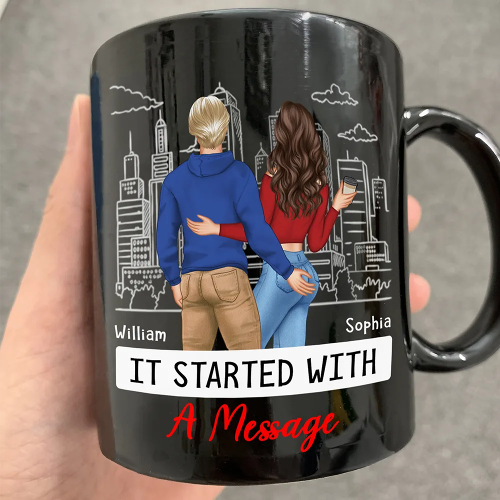 Started With A Message Couples - Personalized Mug - Image 2