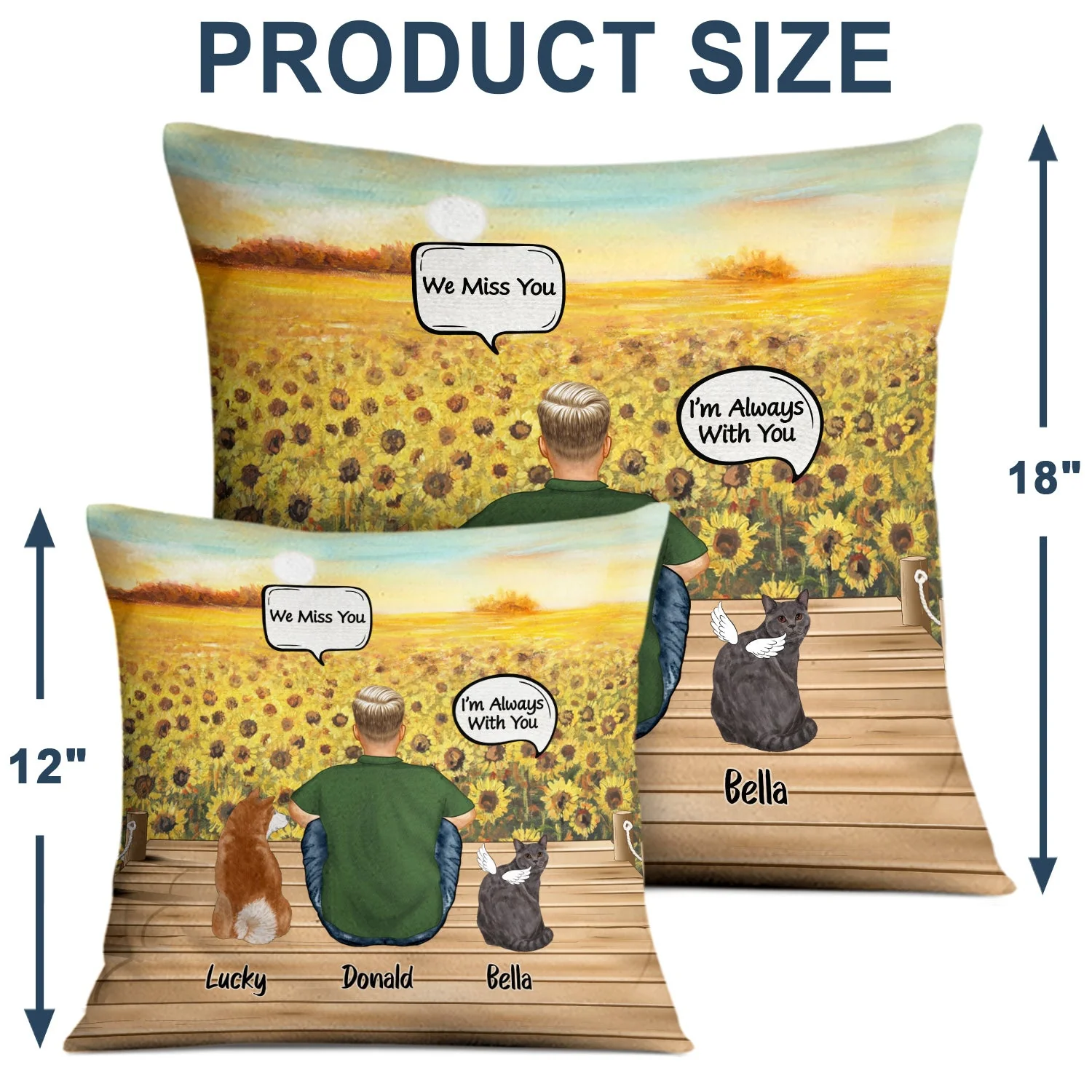 Still Talk About You Couple Dog Loss Cat Loss Pet - Memorial Gift - Personalized Custom Pillow - Image 4