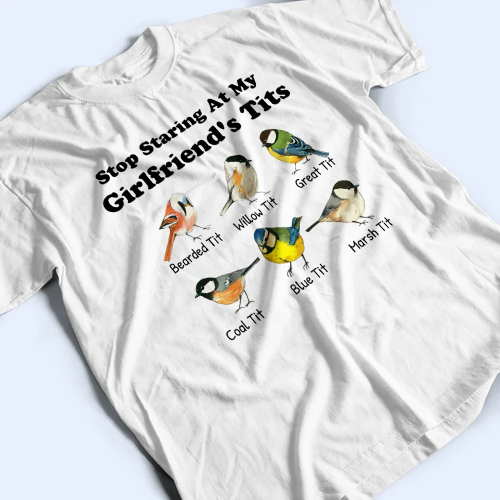 Stop Staring At My Wife - Personalized T Shirt - Image 3