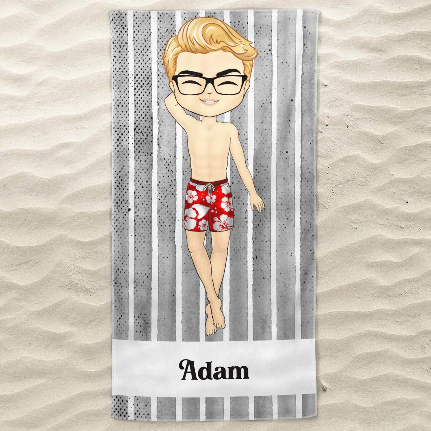 Summer, Beach, Pool, Travel - Gift For Her, Him, Besties, Family - Personalized Custom Beach Towel - Image 3
