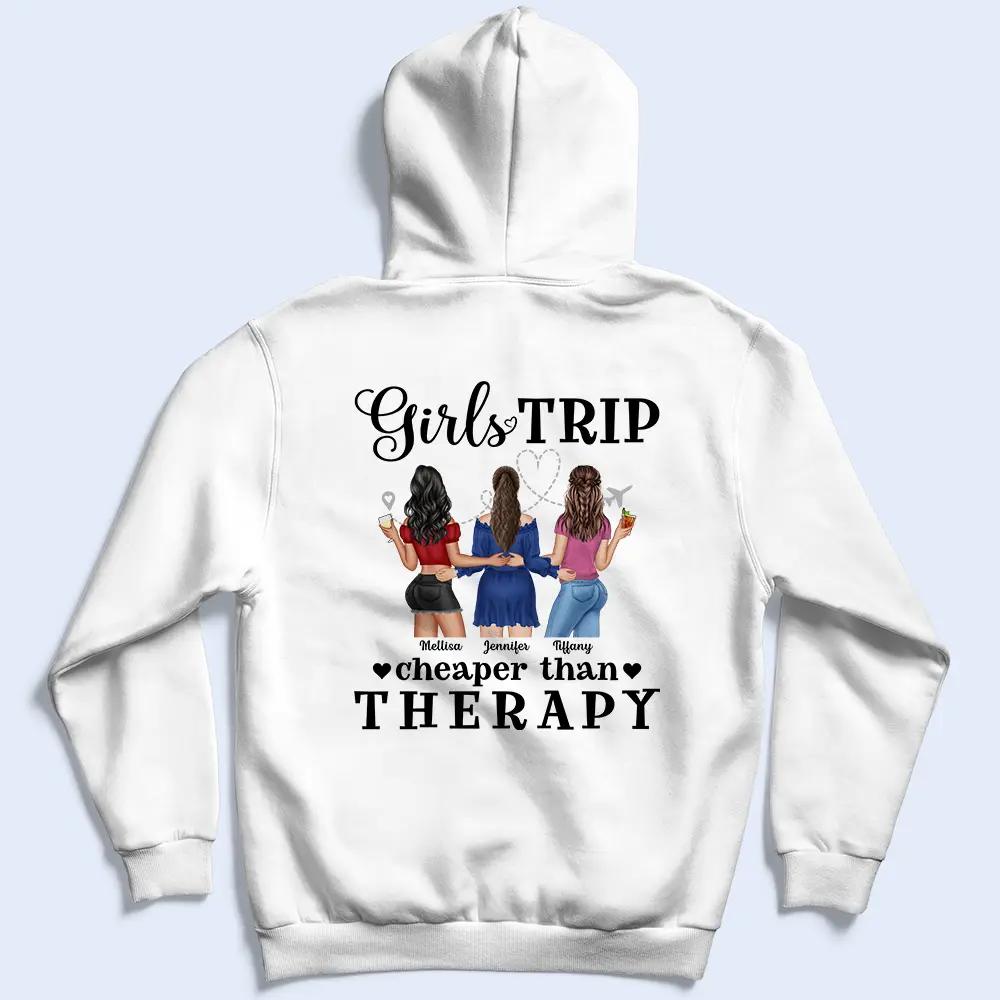 Summer Girls Trip Cheaper Than Therapy - Personalized T Shirt - Image 4