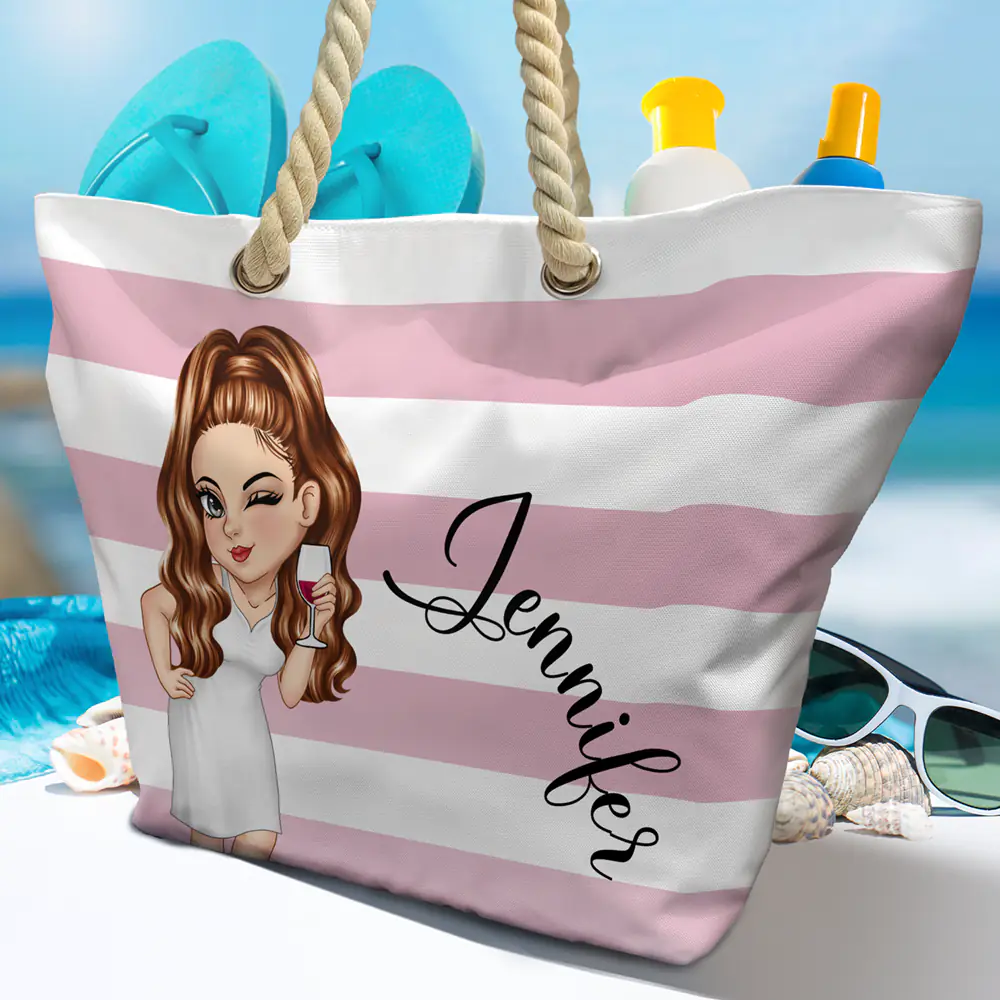Summer Is Calling Beach Vacation - Personalized Beach Bag - Image 4