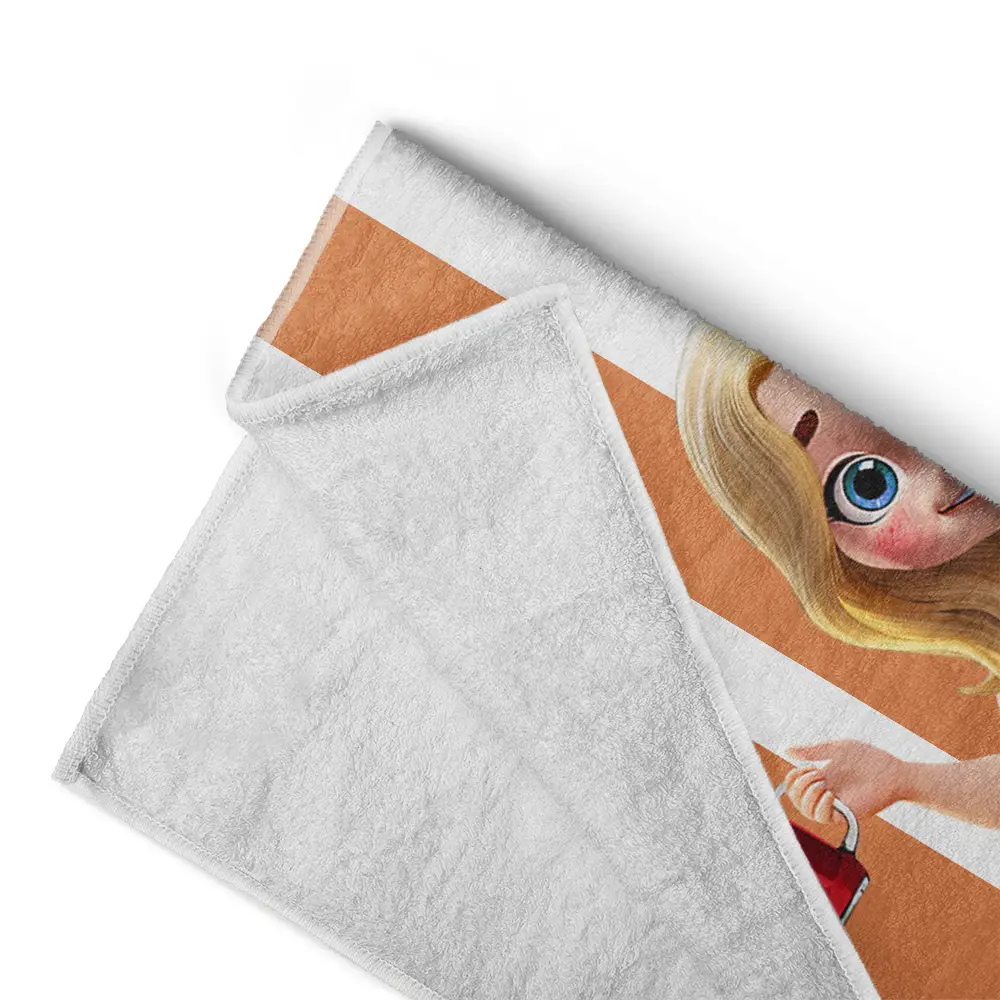 Summer Is Calling Vacation 3D Cartoon - Personalized Beach Towel - Image 4