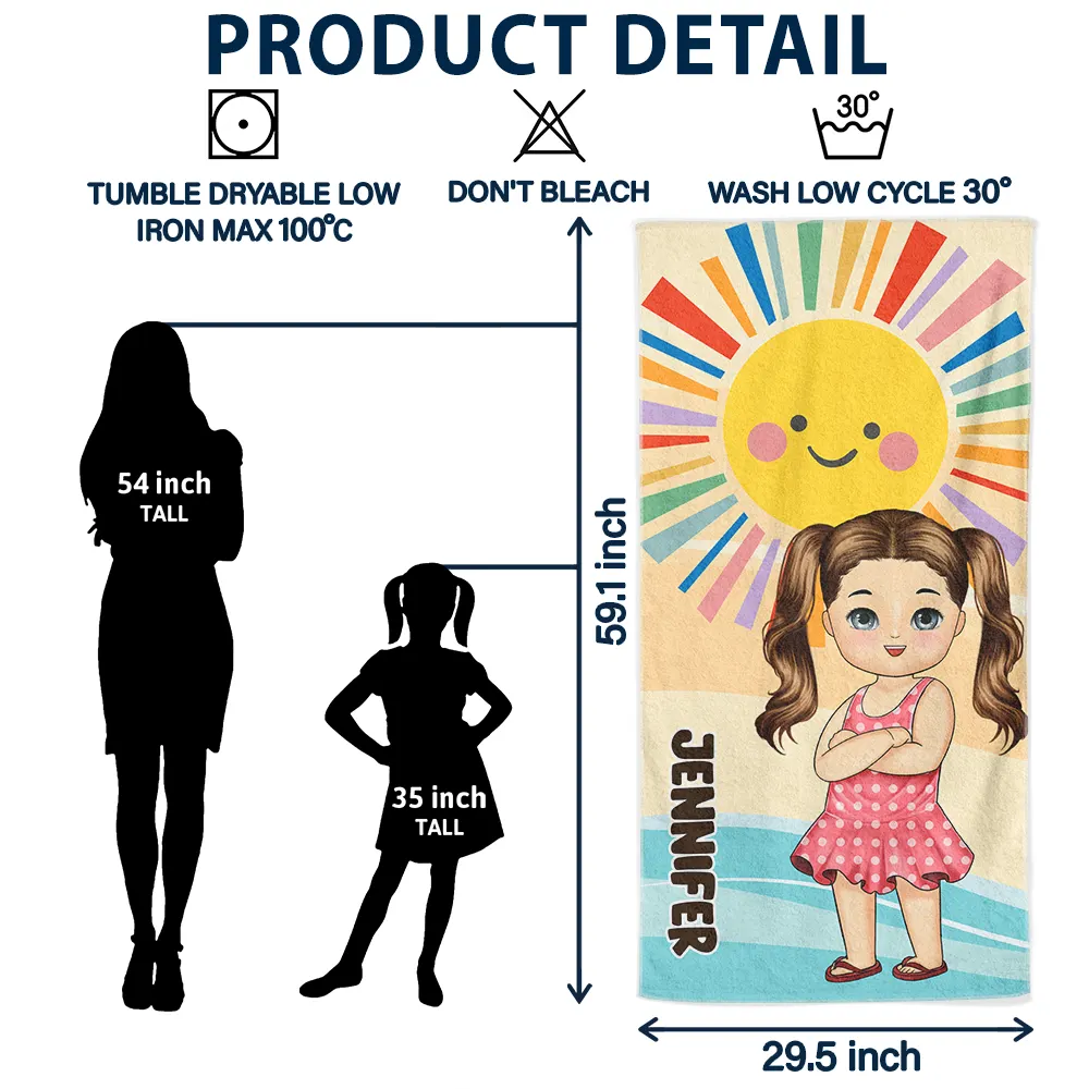 Summer Kids - Personalized Beach Towel - Image 6