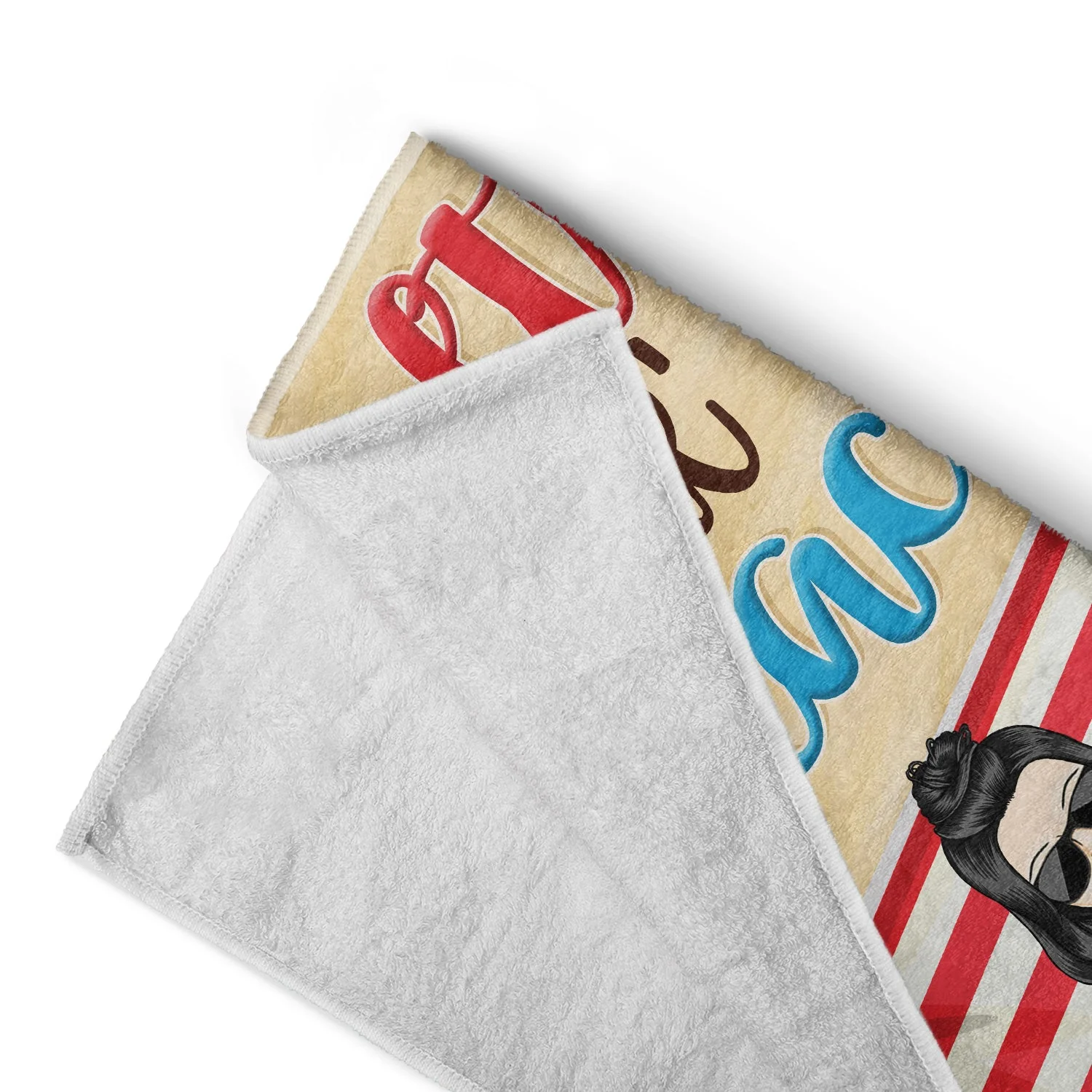 Summer Salty Lil' Beach - Gift For Beach Lovers - Personalized Custom Beach Towel - Image 4