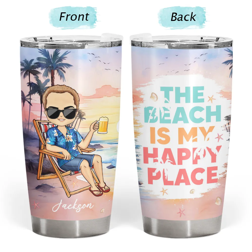 Sun Salt Sand Summer Vibe - Personalized Tumbler - Image 3