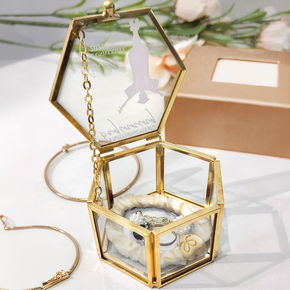 Sweet Ending To A New Beginning - Personalized Glass Jewelry Box - Image 4