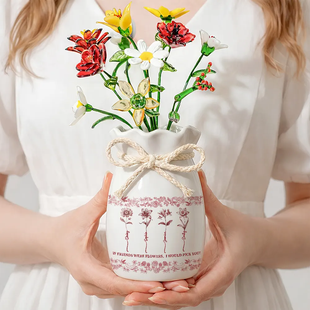 Take A Long Time To Grow Old Friend - Personalized Glass Birth Month Flower - Image 4
