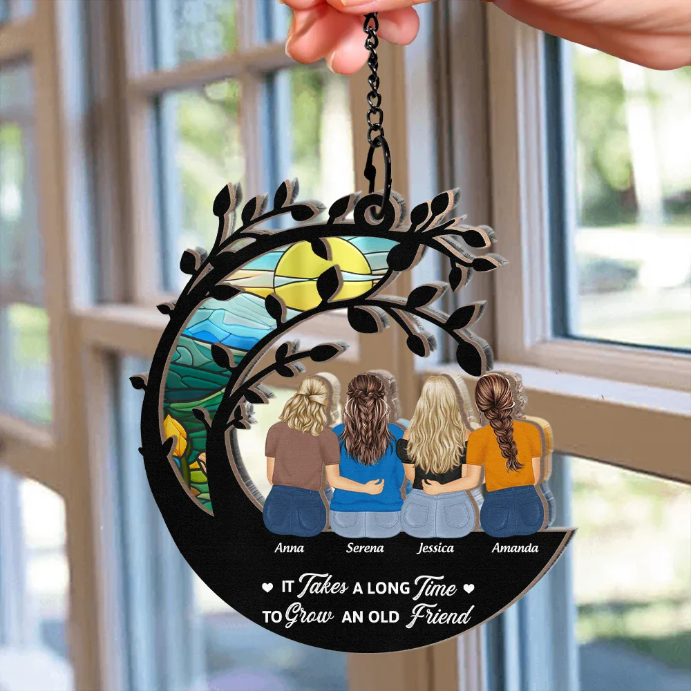Take A Long Time To Grow - Personalized Window Hanging Suncatcher Ornament - Image 2