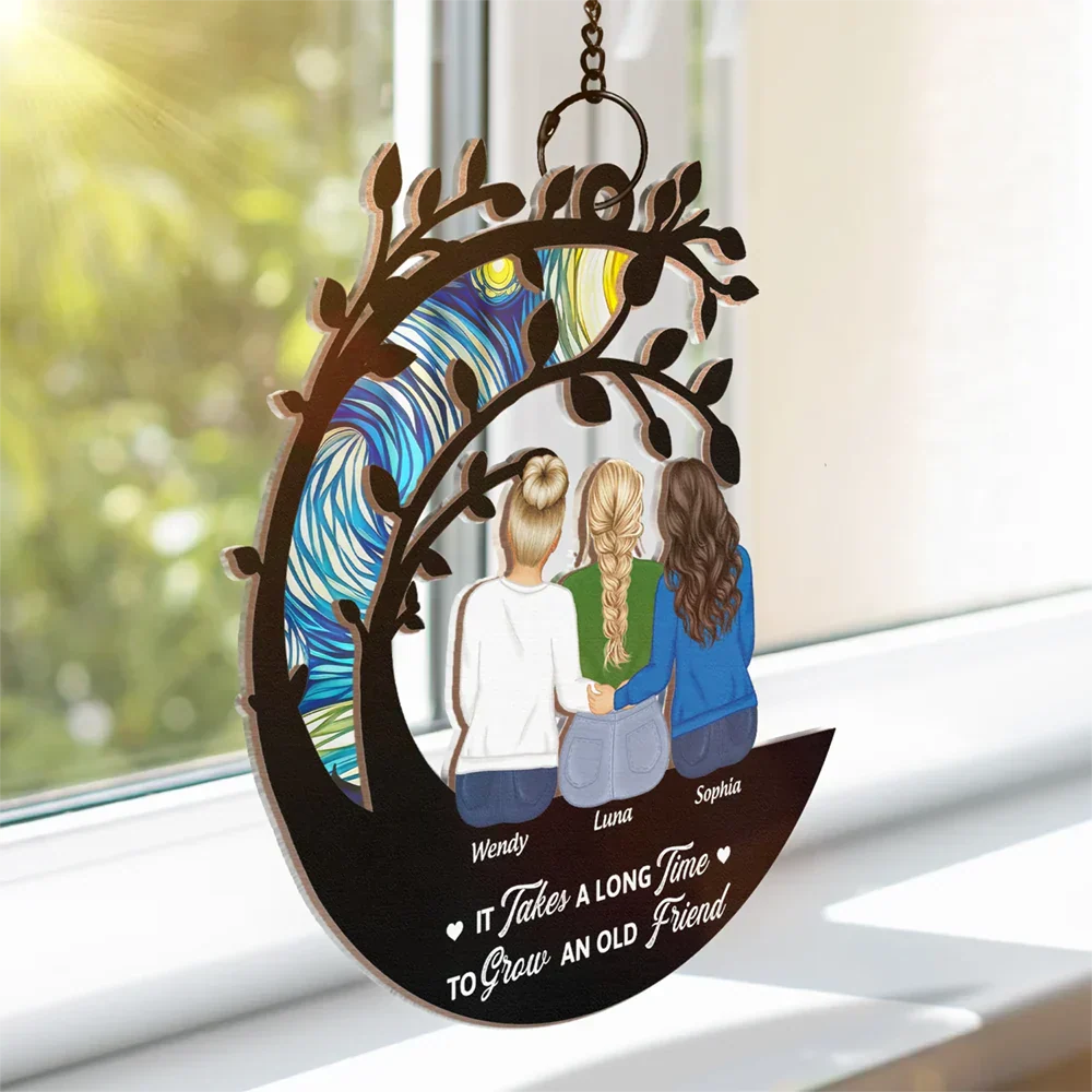 Take A Long Time To Grow - Personalized Window Hanging Suncatcher Ornament - Image 3