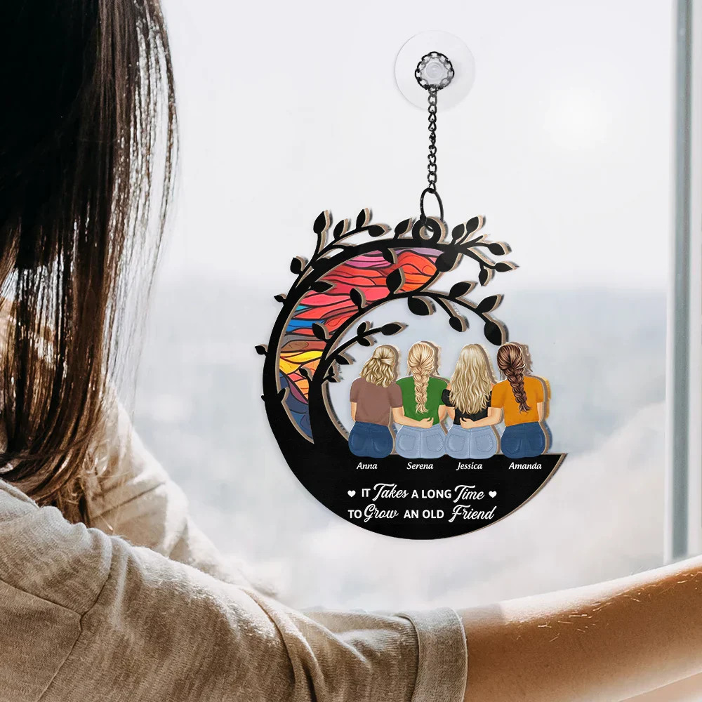 Take A Long Time To Grow - Personalized Window Hanging Suncatcher Ornament - Image 4