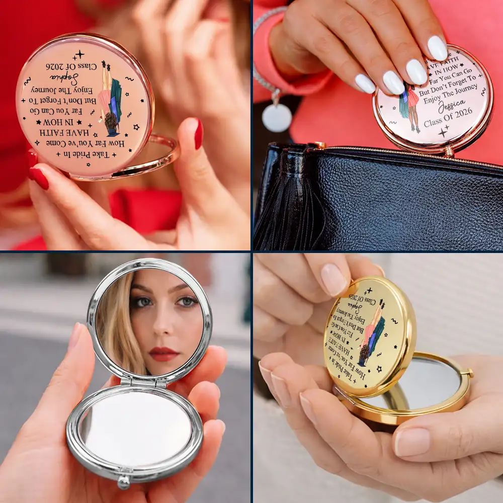 Take Pride In How Far You've Come - Personalized Compact Mirror - Image 6